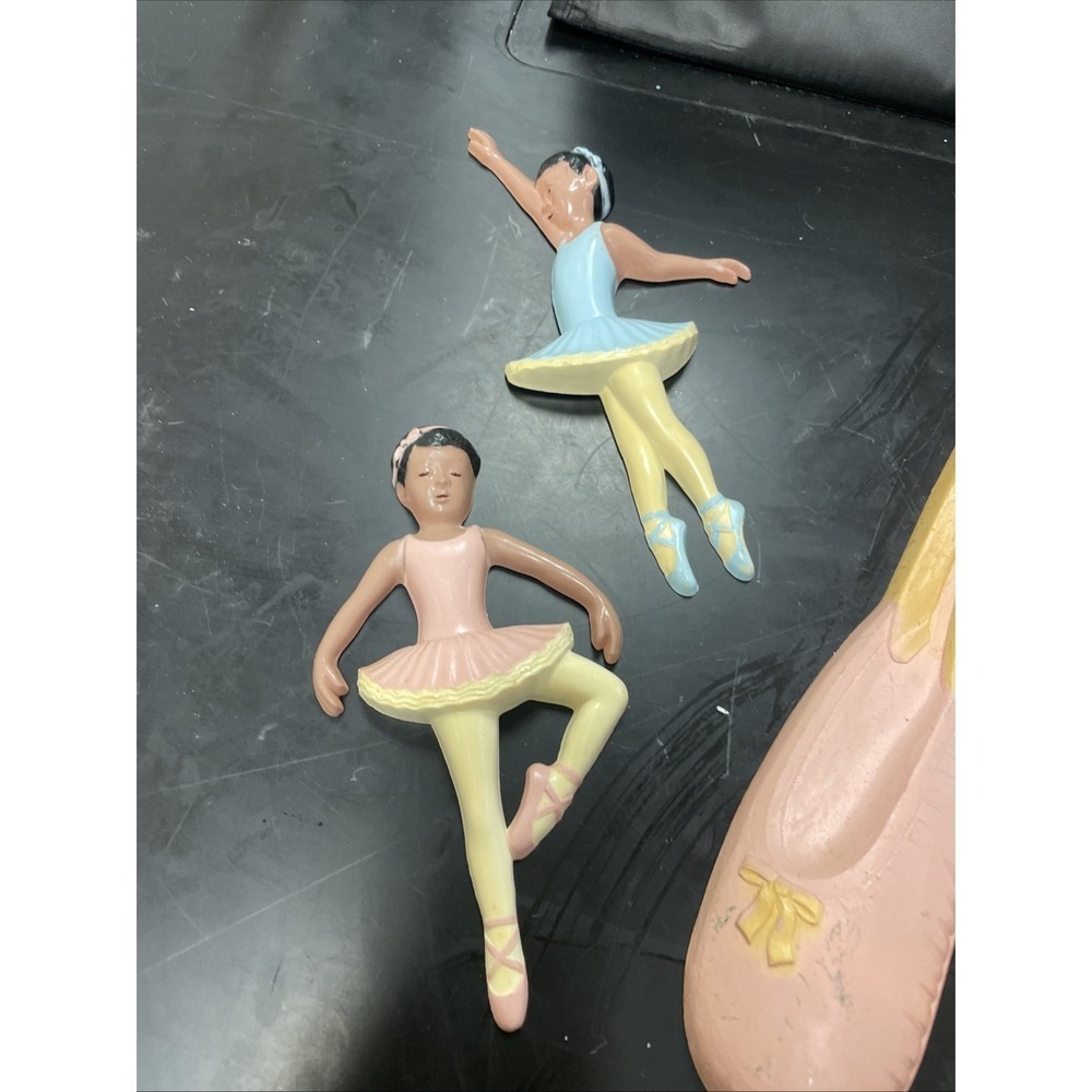Vintage Burwood Product Company Ballerina Ballet Wall Hanging Plaque w 4/Girls - Picture 2 of 11